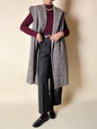 Pantalone Yves Saint Laurent a vita alta con pince alla francese in lana verde cacciatore