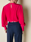 Blusa Yves Saint Laurent Variation in pura seta rossa