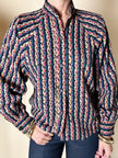 Vintage Yves Saint Laurent Hemd aus Baumwolle mit buntem Mikro-Muster