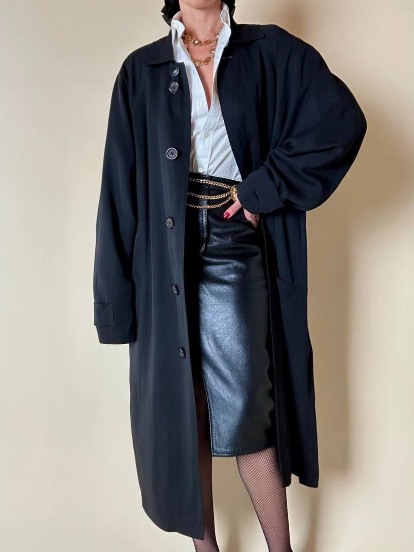 Soprabito oversize nero “Gianni Versace”