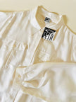 Camicia oversize in seta avorio “È Seta”