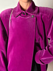 Cappottino vintage Enrico Coveri in velluto viola ciclamino