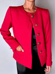 Blazer vintage Yves Saint Laurent Variation in rasato di lana rossa