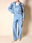 Salopette vintage Levi Strauss orange tab in denim chiaro slavato