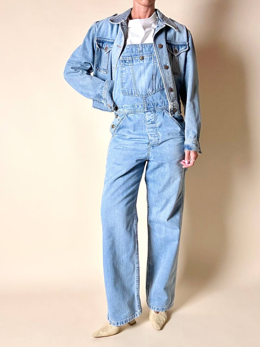 Giacca cropped Katharine Hamnett London in Denim chiaro slavato