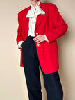 Blazer rosso con bottoni dorati a forma di cuore “Mondì”