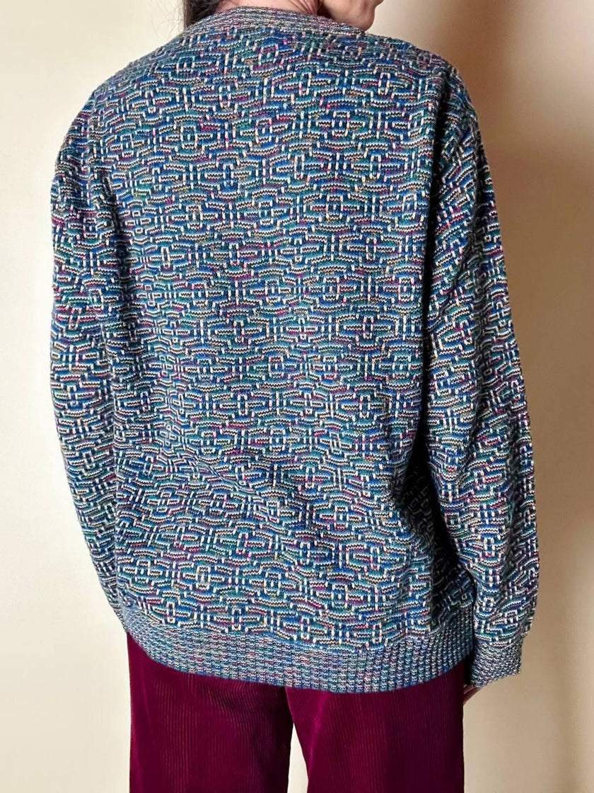 Vintage Missoni Sport Pullover mit mehrfarbigem geometrischen Muster