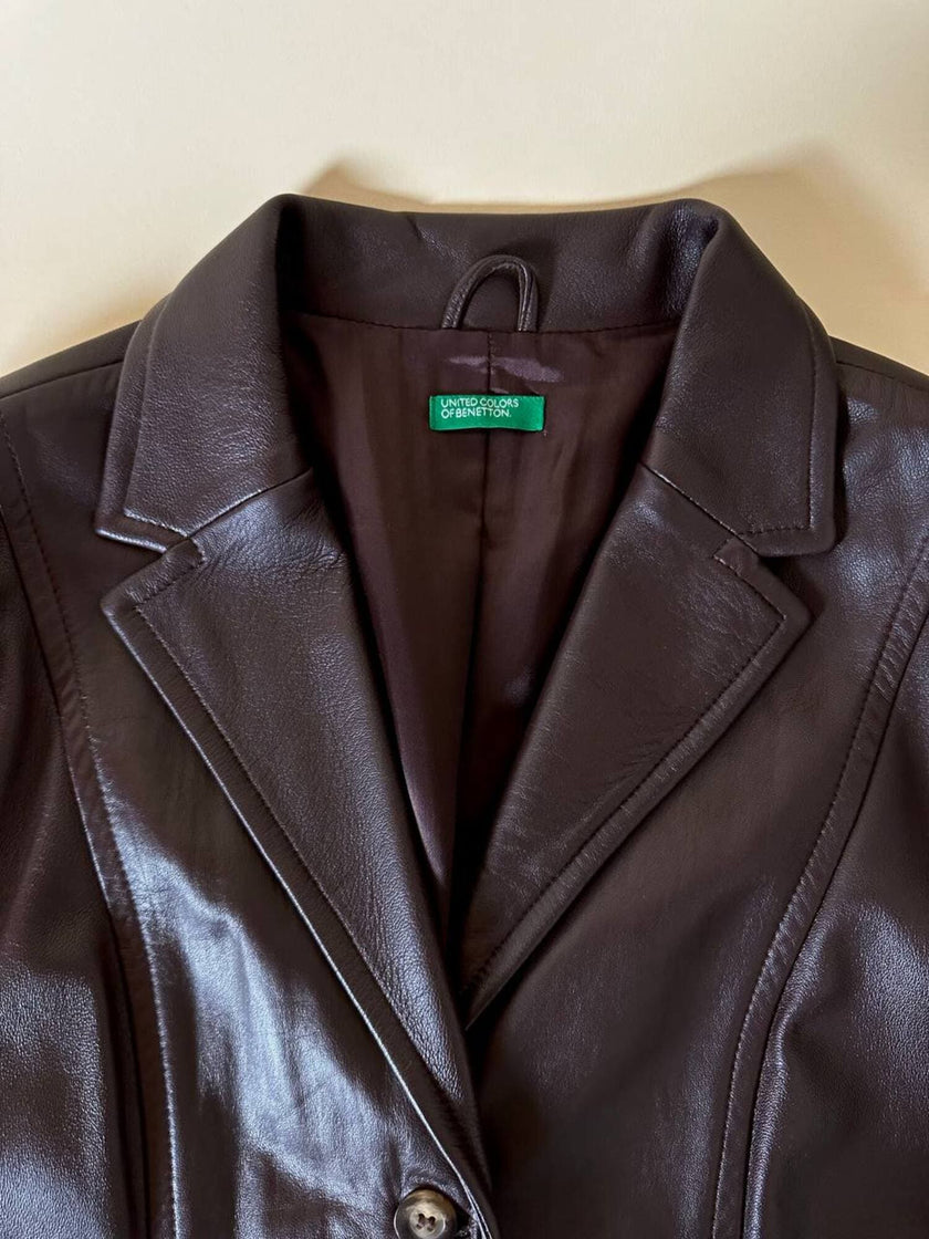 Giacca in pelle testa di moro “Benetton”
