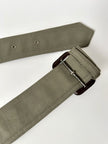 Vintage Aquascutum trench coat in khaki green gabardine with matching belt