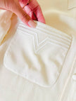 Camicia in seta avorio con tasche ricamate “Valentino Miss V”