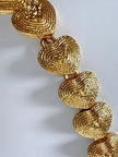 Vintage Degerny necklace with ornate gold hearts