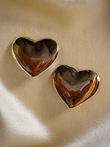 Maxi clip dorate a forma di cuore “Moschino”