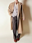 Cappotto doppiopetto Max Mara vintage in lana cammello chiaro