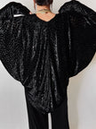 Giacca vintage Valeria Ferri in velluto di seta dévoré nero e lurex