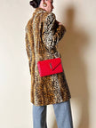 Cappotto leopardato in eco cavallino
