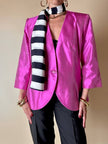 Blazer in shantung di seta ciclamino “Yves Saint Laurent”