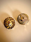 Clip a bottone in paillettes oro