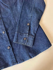 Camicia Fendissime in denim blu con bottoni  moneta da 10 lire