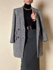 Blazer doppiopetto in lana principe di Galles “Yves Saint Laurent”