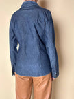 Camicia Fendissime in denim blu con bottoni  moneta da 10 lire