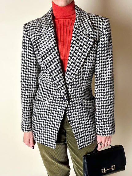 Blazer in lana pied de poule Yves Saint Laurent