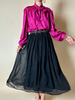 Gonna vintage Yves Saint Laurent in voile nero