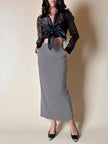Camicia annodata in organza nera sintetica 