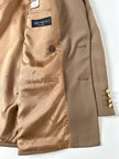 Blazer vintage Yves Saint Laurent in lana cachi doppiopetto con bottoni logati oro