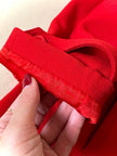 Cappotto rosso oversize con bottoni quadrati