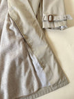 Trench in gabardine color corda con interno in lana rimovibile “Hazard”
