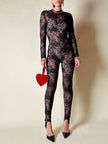 Jumpsuit con staffe in pizzo nero “La Perla”