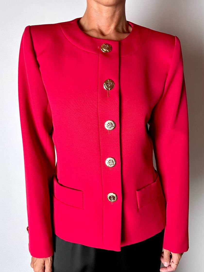 Blazer vintage Yves Saint Laurent Variation in rasato di lana rossa