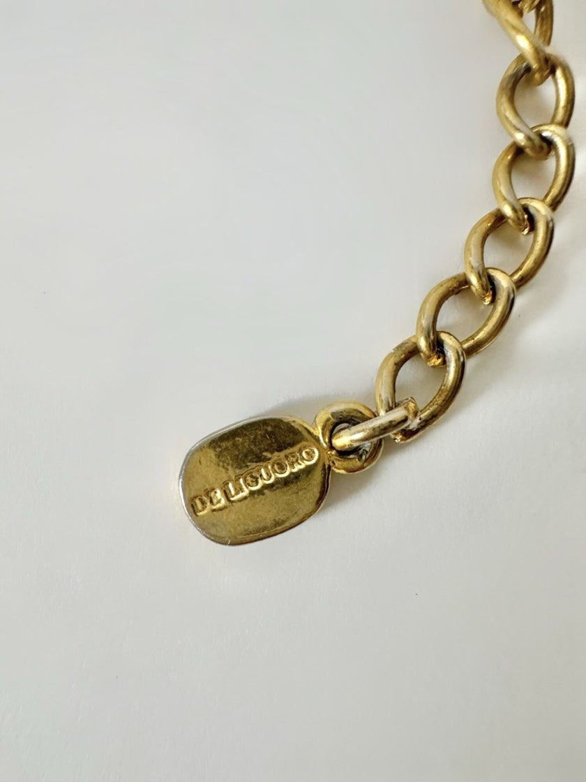 Vintage De Liguoro Schmuckgürtel, umwandelbar in eine goldene Schlangenkette-Halskette