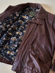 Bomber vintage stile aviator in pelle marrone Stenley