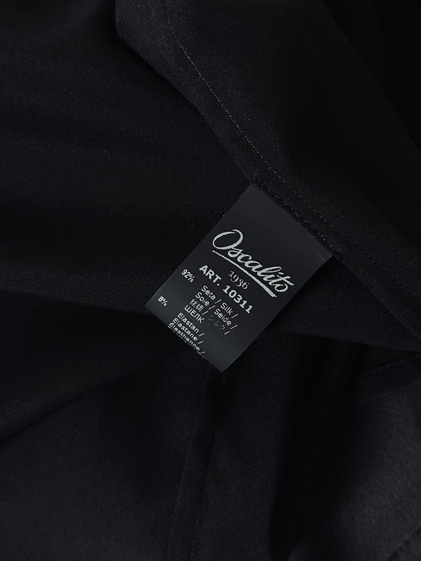 Slip dress Oscalito nero in raso di seta
