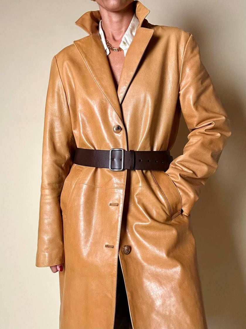 Cintura in pelle testa di moro “Jil Sander”