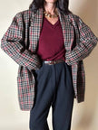 Pullover con scollo a V in misto lana bordeaux Wifshire