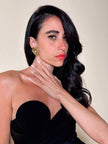 Clip dorate a forma di cuore “Yves Saint Laurent”