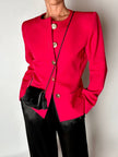 Blazer vintage Yves Saint Laurent Variation in rasato di lana rossa