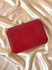 Borsa vintage Sgargi forma ottagonale in lizard rossa con tracolla in catena