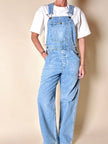 Salopette vintage Levi Strauss orange tab in denim chiaro slavato