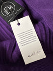 Gonna longuette Letizia De Meo in maglia viola a coste