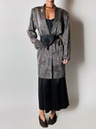 Cintura vintage in passamaneria sautache nera con nappa couture