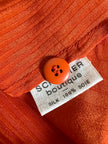 Camicia vintage Scherrer Boutique con nastro al collo in seta jacquard zucca
