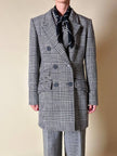 Blazer doppiopetto in lana principe di Galles “Yves Saint Laurent”