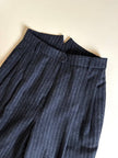 Tailleur gessato giacca/pantalone in lana grigio antracite “Antonio Fusco”