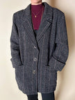 Manteau-blazer Yves Saint Laurent en tweed avec boutons bijoux logotés