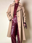 Trench oversize in gabardine color cammello