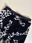 Leggings Yves Saint Laurent in ciniglia stretch fantasia astratta bianca e nera