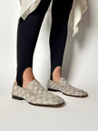 Mocassins Gucci vintage en daim avec motif monogramme GG